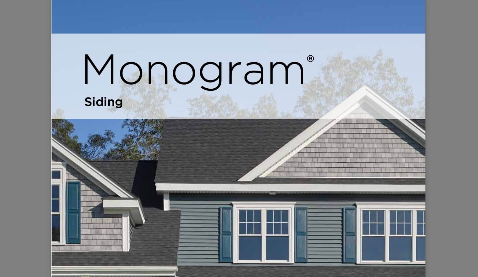 Monogram siding online catalogue
